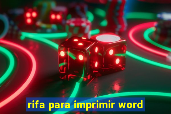 rifa para imprimir word